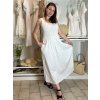 Šaty dlouhé na ramínka dámské AMANDA (S/M/L ONE SIZE) ITALSKÁ MÓDA IMWGS25274/DU (Velikost S/M/L, Barva bílá)