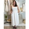 Šaty dlouhé na ramínka dámské AMANDA (S/M/L ONE SIZE) ITALSKÁ MÓDA IMWGS25274/DU (Velikost S/M/L, Barva bílá)