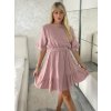 Šaty letní mušelín krátký rukáv dámské BELLA (S/M/L ONE SIZE) ITALSKÁ MÓDA IMWGS251112/DU (Velikost S/M/L, Barva béžová)