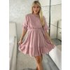 Šaty letní mušelín krátký rukáv dámské BELLA (S/M/L ONE SIZE) ITALSKÁ MÓDA IMWGS251112/DU (Velikost S/M/L, Barva béžová)