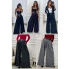 Kalhoty elegantní s páskem dámské (S/M/L ONE SIZE) ITALSKÁ MÓDA IMPLI2517303/DU (Velikost S/M/L, Barva Černá)