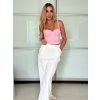 Croptop na ramínka dámský (S/M/L ONE SIZE) ITALSKÁ MÓDA IMPLP2490050090/DU (Velikost S/M/L, Barva růžová)