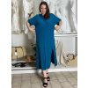 Šaty dlouhé letní krátký rukáv mušelín dámské GABI (S/M/L ONE SIZE) ITALSKÁ MÓDA IM425445/DUR (Velikost S/M/L, Barva béžová)