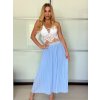 Sukně dlouhá skládaná dámská (S/M/L ONE SIZE) ITALSKÁ MÓDA IMPLI2523006/DU (Velikost S/M/L, Barva růžová světlá)