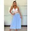 Sukně dlouhá skládaná dámská (S/M/L ONE SIZE) ITALSKÁ MÓDA IMPLI2523006/DU (Velikost S/M/L, Barva růžová světlá)