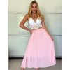 Sukně dlouhá skládaná dámská (S/M/L ONE SIZE) ITALSKÁ MÓDA IMPLI2523006/DU (Velikost S/M/L, Barva růžová světlá)