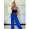 Kalhoty letní dlouhé dámské (S/M/L ONE SIZE) ITALSKÁ MÓDA IMWCM252259/DU (Velikost S/M/L, Barva modrá královská)