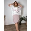 Šaty společenské elegantní krátký rukáv dámské nadrozměr DUETSMOOTH(46-56 ONE SIZE) POLSKÁ MÓDA PMLBT25DUETSMOOTH-1/DR (Velikost 46, Barva růžová starorůžová)
