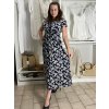 Šaty dlouhé letní krátký rukáv dámské (S/M/L ONE SIZE) ITALSKá MóDA IM323101-6/DUR (Velikost S/M/L, Barva Černá)