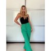 Kalhoty dlouhé letní dámské (S/M/L ONE SIZE) ITALSKá MODA IM7250004/DU (Velikost S/M/L, Barva zelená)