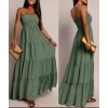 Šaty dlouhé letní carmen bez rukávu dámské AURORA (XS/S/M ONE SIZE) ITALSKÁ MÓDA IMWGS2511921/DUR (Velikost XS/S/M, Barva béžová krémová)