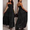 Šaty dlouhé letní carmen bez rukávu dámské AURORA (XS/S/M ONE SIZE) ITALSKÁ MÓDA IMWGS2511921/DUR (Velikost XS/S/M, Barva béžová krémová)