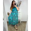 Šaty volnočasové krátký rukáv dámské (M/L/XL ONE SIZE) ITALSKÁ MÓDA IMBM24B-10737/DR (Velikost M/L, Barva tmavě modrá)