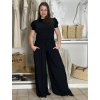 Kalhoty dlouhé oversize dámské SINDEY (S/M/L ONE SIZE) ITALSKÁ MÓDA IMWHP25326/DUR (Velikost S/M/L, Barva Černá)