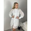 Šaty boho krajkové dlouhý rukáv dámské SELENA (S/M/L ONE SIZE) ITALSKÁ MÓDA IMPOC236361/DUR (Velikost S/M/L, Barva bílá)