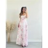 Šaty dlouhé letní květované na ramínka dámské (S/M/L ONE SIZE) ITALSKÁ MÓDA IMPBB25B26651/DUR (Velikost S/M/L, Barva bílá)