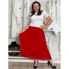 Sukně letní skládaná dlouhá dámská DARINA (S/M/L ONE SIZE) ITALSKá MóDA IM721064/DUR (Velikost S/M/L, Barva červená)