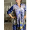 Šaty letní 3/4 rukáv oversize dámské AMELIA (S/M/L ONE SIZE) ITALSKÁ MÓDA IMPEM25CA2800/DU (Velikost S/M/L, Barva tmavě modrá)