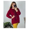 Mikina oversize prodloužená s kapucí dlouhý rukáv dámská nadrozměr (52/54/56 ONE SIZE) ITALSKÁ MÓDA IMD24424