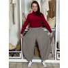 Kalhoty manžerstrové oversize dlouhé dámské VERONA (M/L/XL ONE SIZE) ITALSKá MóDA IMSM251141/DU (Velikost M/L/XL, Barva šedá)