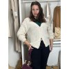 Cardigan krátký na knoflík dlouhý rukáv dámský MERYL (S/M/L ONE SIZE) ITALSKÁ MÓDA IMWGB251111/DU (Velikost S/M/L, Barva sv. béžová)