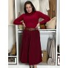 Sukně s páskem manžestrová dámská MONA (S/M/L ONE SIZE) ITALSKá MóDA IMSM251155/DU (Velikost S/M/L, Barva vínová)