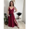 Šaty dlouhé elegantní na ramínka dámské AMANDA (S/M/L ONE SIZE) ITALSKá MODA IM323022/DUR (Velikost S/M/L, Barva Černá)