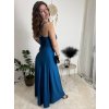 Šaty dlouhé elegantní na ramínka dámské AMANDA (S/M/L ONE SIZE) ITALSKá MODA IM323022/DUR (Velikost S/M/L, Barva Černá)