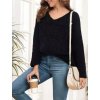 Svetr pletený chlupatý dlouhý rukáv dámský (S/M/L ONE SIZE) ITALSKÁ MÓDA IMD25234