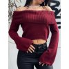 Svetr krátký teplý dlouhý rukáv dámský (S/M/L ONE SIZE) IMM24M31207