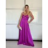 Šaty dlouhé elegantní saténové na ramínka dámské (S/M/L ONE SIZE) ITALSKÁ MÓDA IMPBB25B26588/DU (Velikost S/M/L, Barva béžová)