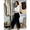 Kalhoty dlouhé s páskem manžestrové dámské SIMONA (XS/S/M ONE SIZE) IMPOZ25LV-25480/DU (Velikost XS/S/M, Barva Černá)