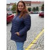 Bunda prošívaná podzimní jarní nadrozměr (54-62) LIBLAND LIB25LD-7473-PLUS/DUR (Velikost 54, Barva modrá)