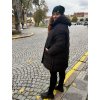Bunda zimní dámská nadrozměr (70-80) POLSKÁ MÓDA PMW25V806/DR (Velikost 70, Barva Černá)