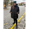Bunda zimní dámská nadrozměr (70-80) POLSKÁ MÓDA PMW25V806/DR (Velikost 70, Barva Černá)