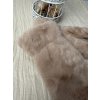 Rukavice palčáky zimní s kožíškem  dámské (ONE SIZE) BEST EMILIE LIS25ST-502/DUR (Velikost ONE SIZE, Barva béžová)