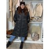 Bunda zimní dámská nadrozměr (3XL-7XL ONE SIZE) POLSKÁ MÓDA PMW25HH-2405TOB/DUR (Velikost 3XL, Barva Černá)