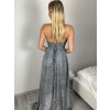 Šaty dlouhé společenské třpytivé na ramínka dámské MENDY (XS/S/M ONE SIZE) ITALSKÁ MÓDA IMM25M34726/DUR (Velikost XS/S/M, Barva Černá)