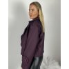Kabátek krátký oversize dlouhý rukáv dámské (S/M/L ONE SIZE) ITALSKÁ MÓDA IMPLU251111/DU (Velikost S/M/L, Barva fialová)