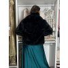 Kabátek kožíšek chlupatý zimní dlouhý rukáv dámský (S/M/L ONE SIZE) ITALSKÁ MÓDA IMWA250001/DUR (Velikost S/M/L, Barva Černá)