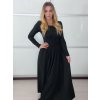 Šaty volnočasové dlouhý rukáv dámské (S/M/L ONE SIZE) ITALSKÁ MÓDA IMM25M55931/DU (Velikost S/M/L, Barva Černá)