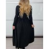 Šaty volnočasové dlouhý rukáv dámské (S/M/L ONE SIZE) ITALSKÁ MÓDA IMM25M55931/DU (Velikost S/M/L, Barva Černá)