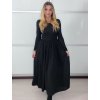 Šaty volnočasové dlouhý rukáv dámské (S/M/L ONE SIZE) ITALSKÁ MÓDA IMM25M55931/DU (Velikost S/M/L, Barva Černá)