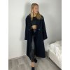 Kabát dlouhý dlouhý rukáv dámské (40/42/44 ONE SIZE) ITALSKÁ MÓDA IMPVN25251006/DUR (Velikost 40/42/44, Barva Černá)