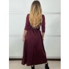 Šaty dlouhý rukáv dámské MAGGIE (XS/S/M ONE SIZE) ITALSKÁ MÓDA IMM25M12918A/DUR (Velikost XS/S/M, Barva tmavě hnědá)