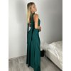 Šaty dlouhé společenské na ramínka dámské (XS/S/M ONE SIZE) ITALSKÁ MÓDA IMPHD2576080/DR (Velikost XS/S/M, Barva tmavě smaragdová)