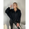 Bunda oversize dlouhý rukáv dámská (S/M/L ONE SIZE) ITALSKÁ MÓDA IMD25232/DR (Velikost S/M/L, Barva Černá)