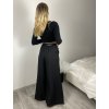 Kalhoty elegantní s páskem dámské (S/M/L ONE SIZE) ITALSKÁ MÓDA IMC25089/DR (Velikost S/M/L, Barva Černá)