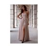 Šaty dlouhé společenské třpytivé na ramínka dámské VALERIA (32-36) POLSKÁ MÓDA PMLAM25001171-2
