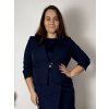 Bolerko dlouhý rukáv dámský nadrozměr (38-50) POLSKÁ MóDA PMF251111C/DUR (Velikost 38, Barva tmavě modrá)